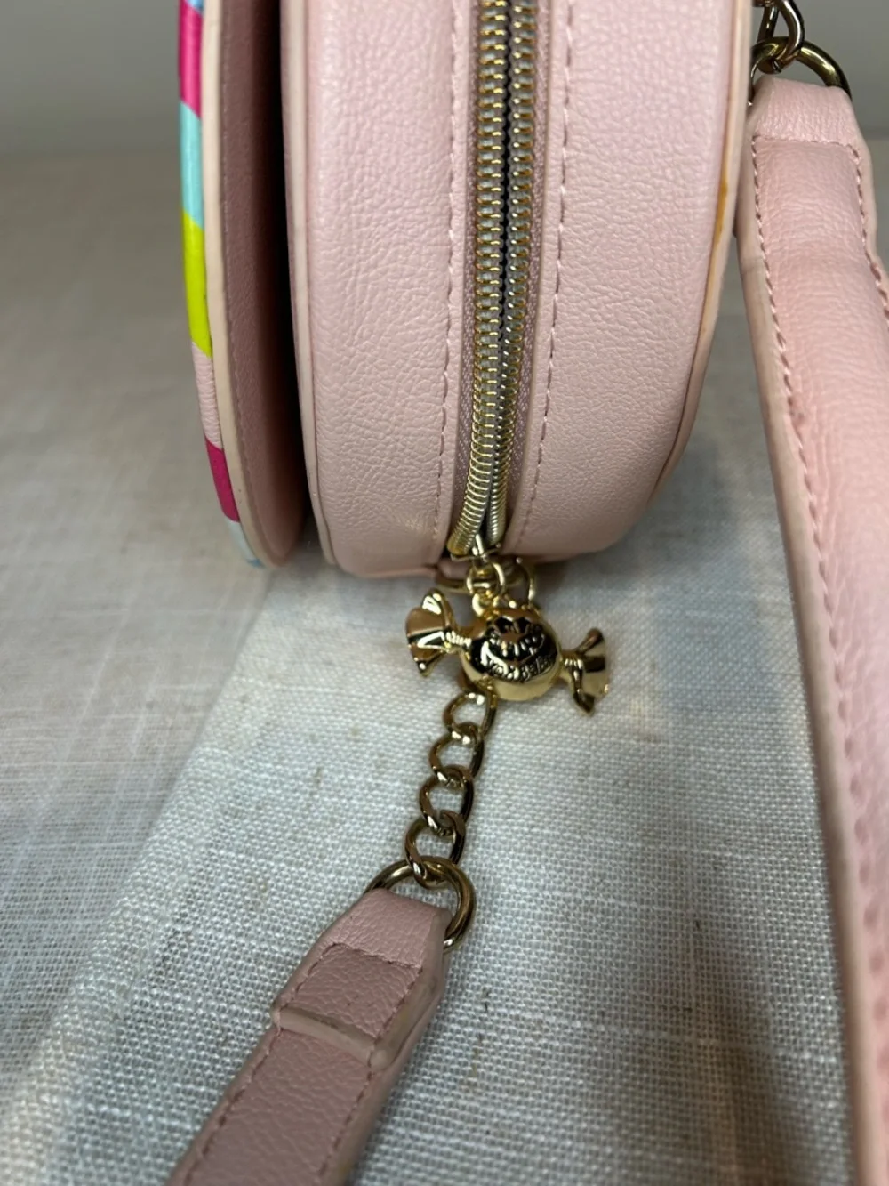 Betsey Johnson Candy Swirl Round Crossbody Bag in Pink & Multi-Color - Picture 6 of 11